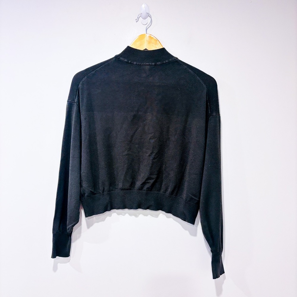 SIMONS‎ Dark khaki cropped mock neck sweater | Minimalist cozy | Small - Picture 8 of 8